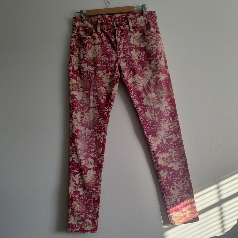 Denim & Supply Ralph Lauren Pink Floral Skinny Jeans